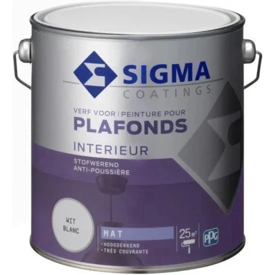 Afbeelding van Sigma Plafondverf Extra Mat Wit 2.5L