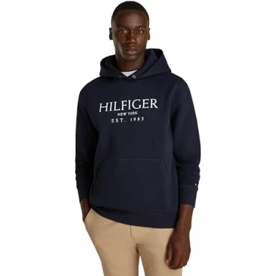 Afbeelding van Tommy HILFIGER Heren BIG HOODY MW0MW35523, Pullover Hoodie, Blauw, XS, Blauw (Woestijnhemel), XS
