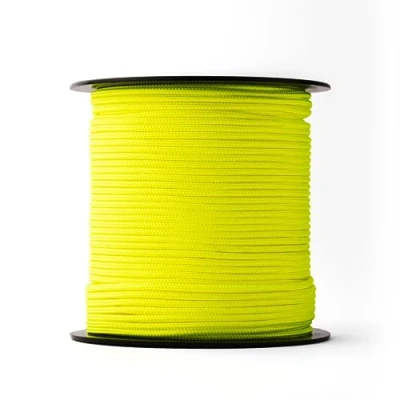 Afbeelding van SNURO nylontouw (3mm, 100M, fluogeel) robuust gevlochten fluorescerend touw van polyamide voor elke toepassing weerbestendig en o.a. ideaal metsel vloerderswerken, tuinaanleg enz.