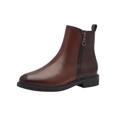 Afbeelding van Marco Tozzi Dames Bootie Zip+Slip 2 25362 43 Modelaarzen, Cognac Comb, 41 EU, Kam, EU