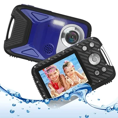 Afbeelding van Heegomn Waterdichte digitale camera voor kinderen, 16 MP Full HD 1080P, 8 voudige zoom, onderwatercamera jongeren/beginners