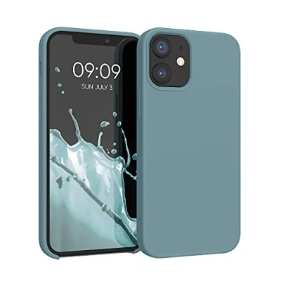 Afbeelding van kwmobile telefoonhoesje geschikt voor Apple iPhone 12 mini Hoesje met siliconen coating Smartphone case in Arctische nacht