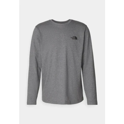 Afbeelding van The North Face Simple DOME TEE Longsleeve, Heren, Maat: Small, Medium grey heather