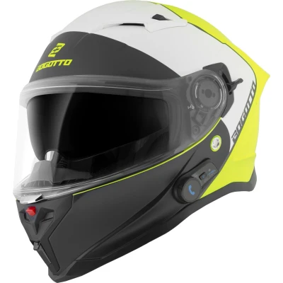 Afbeelding van Bogotto H153 BT SPN Bluetooth Helm, zwart geel, afmeting XS voor man