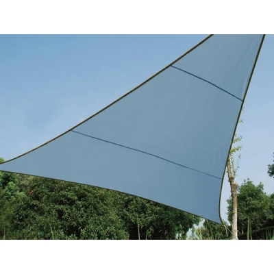 Afbeelding van Perel Schaduwdoek, waterafstotend, 5 x m, 160 g/m², polyester, driehoek, lichtgrijs