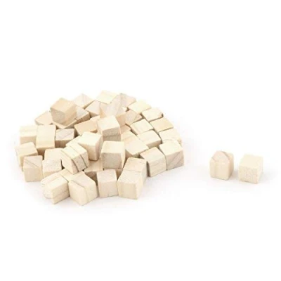 Afbeelding van Namvo 250 stuks houten kubussen 10 mm vierkante blokken voor puzzelmaken, handwerk en doe het zelfprojecten