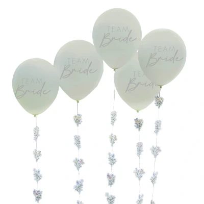 Afbeelding van Ginger Ray Team Bride ballonnen met bloemenlint