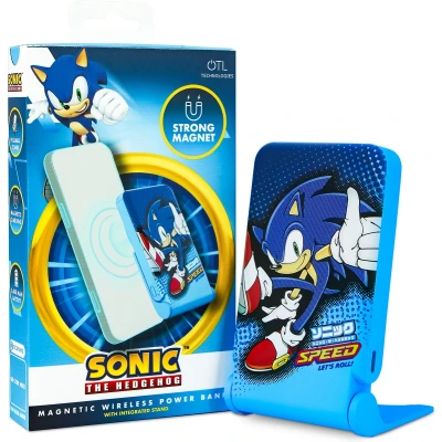Afbeelding van Sonic the Hedgehog Let&#039;s Roll draadloze magnetische powerbank inklapbare telefoonstandaard 5000mAh USB C