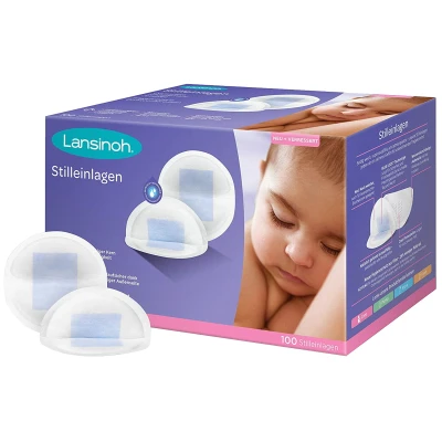 Afbeelding van Lansinoh 100 stuks Bluelock Wegwerp Borstcompressen 44286