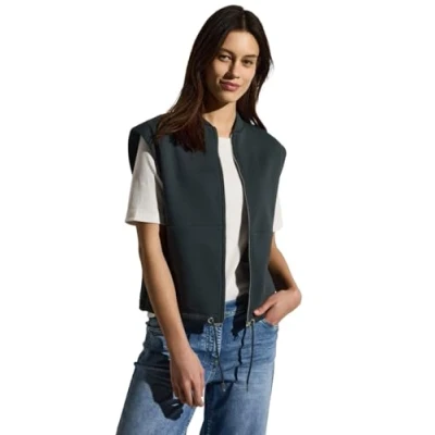 Afbeelding van CECIL Dames B220268 Sweatvest, Slate Khaki, XL, Kaki, XL