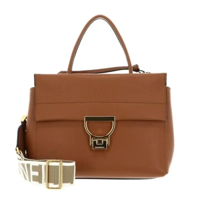 Afbeelding van COCCINELLE Handtas Schoudertas Arlettis Signature Handbag Grained Leather Cuir Bruine