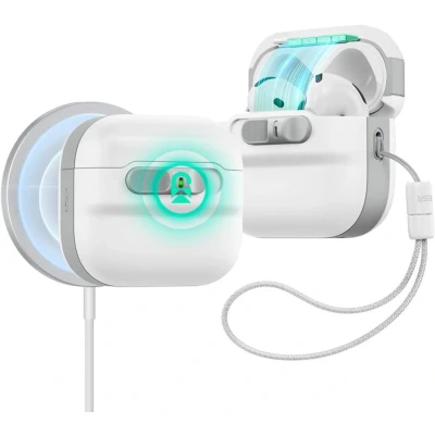 Afbeelding van ESR Halolock Pulse Hoes geschikt voor AirPods 4 (AirPods 4e Generatie) (2024) Magsafe Wit