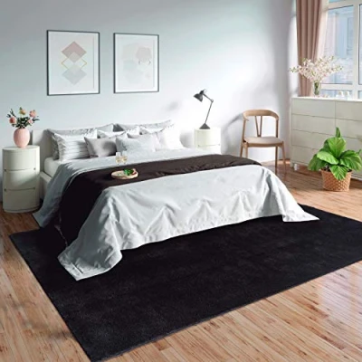 Afbeelding van Mia&#039;s Teppiche Olivia woonkamertapijt, 100% polyester, zwart, 160x230 cm
