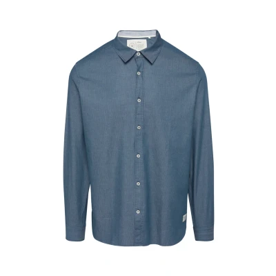 Afbeelding van s.Oliver Regular MIT Strukturmuster Overhemd, Heren, Maat: Small, Tiefblau