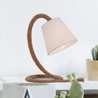 Afbeelding van näve Tafellamp Rope Excl. 1x E14 max. 40 W,voet: jutetouw ecru,kleur scherm: wit