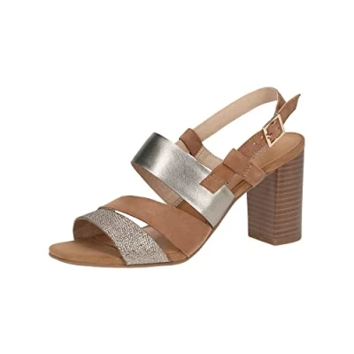 Afbeelding van Caprice Sandalen met hoge hak, Dames, Maat: 39, Hazel comb Leer en textiel