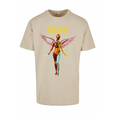 Afbeelding van Upscale by Mister Tee IN Utero Oversize Tshirt print, Heren, Maat: XS, Wet sand