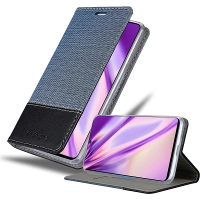 Afbeelding van Cadorabo Hoesje geschikt voor Samsung Galaxy M51 in DONKERBLAUW ZWART Beschermhoes met magnetische sluiting, standfunctie en kaartvakje Book Case Cover Etui