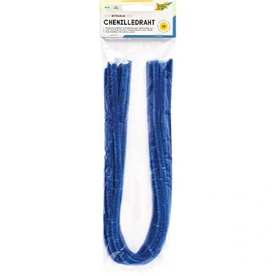 Afbeelding van Chenilledraad Folia 50cm lang 10 stuks middenblauw