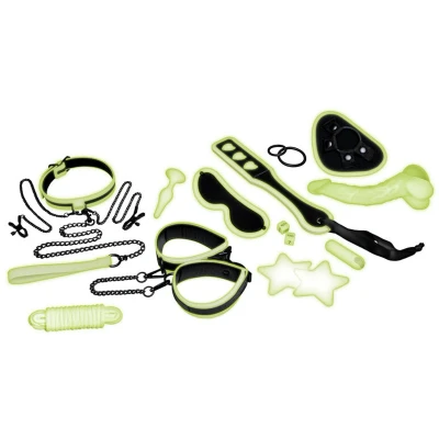 Afbeelding van WHIPSMART 12 PCS GLOW IN THE DARK ALL ONE BONDAGE SET