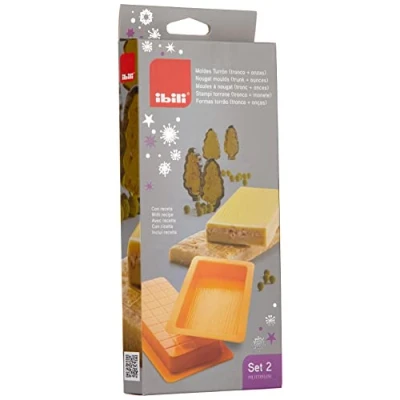 Afbeelding van Ibili Nougat Mallen Set Kofferbak &amp; Ounces 2 delig Polyethyleen, Oranje, 23 x 10 cm