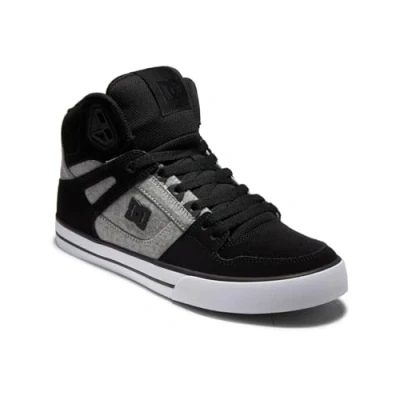 Afbeelding van DC Shoes Heren Pure Leather High Top Sneakers, Black Battleship Armor, 53.5 EU