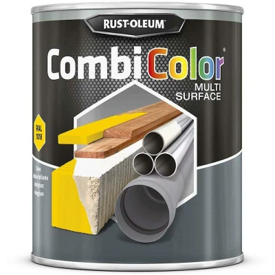 Afbeelding van rust oleum combicolor multi surface hoogglans ral 1018 licht geel 750 ml
