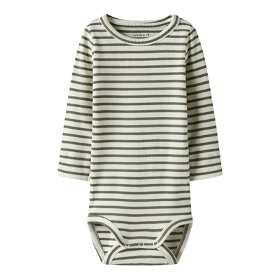 Afbeelding van NAME IT BABY romper olijfgroen/ecru
