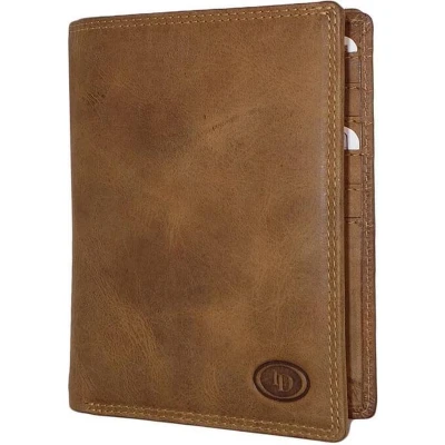 Afbeelding van Leather Design Paspoort Portemonnee Hunter Bruin