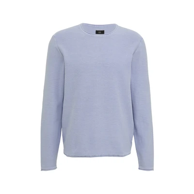 Afbeelding van QS Gewaschener MIT Rollkante Trui, Heren, Maat: Small, Himmelblau