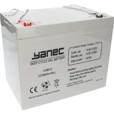Afbeelding van Yanec Gel Accu 12V 80Ah