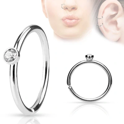 Afbeelding van Piercing klein steentje wit
