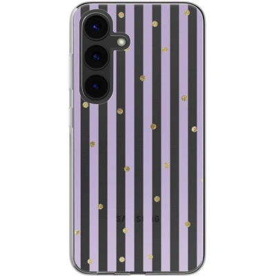 Afbeelding van imoshion hoesje Geschikt voor Samsung Galaxy S24 Design Sparkle Lines Lavender