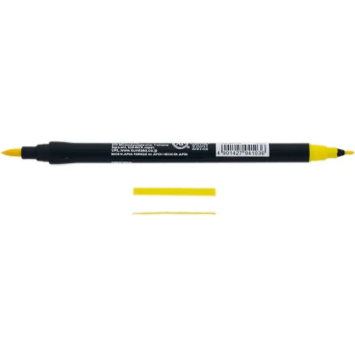Afbeelding van ZIG Art &amp; Graphic Twin Tip brush marker Mid Yellow