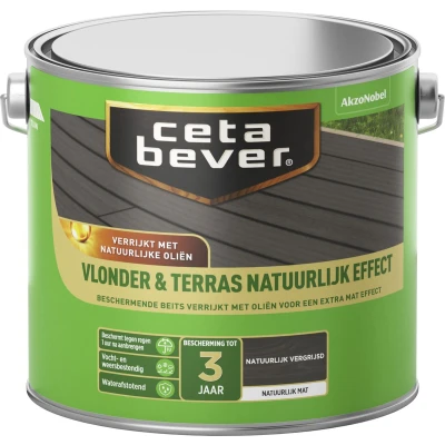 Afbeelding van Ceta Bever Vlonder &amp; Terras Natuurlijk Effect Vergrijsd Blanke lak Beits