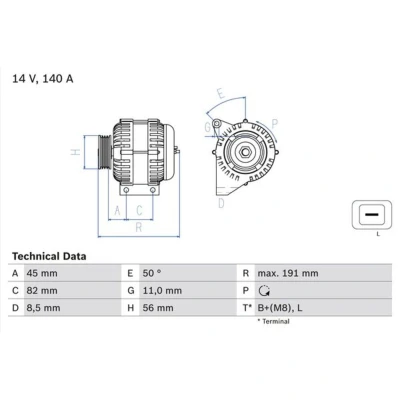 Afbeelding van Bosch Alternator/Dynamo 0 986 042 840