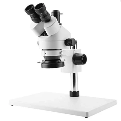 Afbeelding van 3,5 x 90 trinoculaire stereo zoom microscoop WF10X/20mm oculairs 100 240V met LED ring, 30 165mm werkafstand, 45 buighoek van de verrekijker (EU Plug)