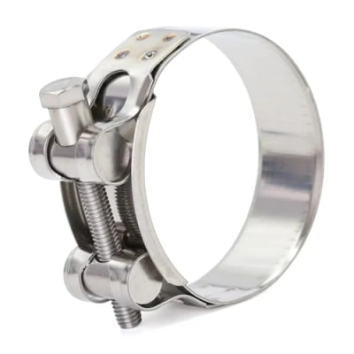 Afbeelding van FamlTol 4 stuks scharnierboutklemmen, roestvrij staal, slangklemmen, sterke spanbereik 60 63 mm, bandbreedte 22 mm