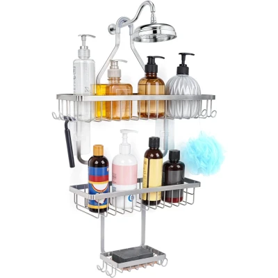 Afbeelding van BELLE VOUS Over Shower Head Hanging Caddy with Soap Basket