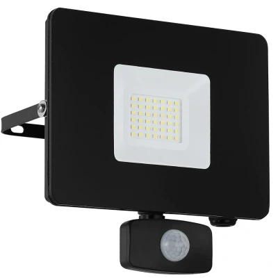 Afbeelding van Led buiten wandlamp faedo 3 met sensor 30W zwart Eglo