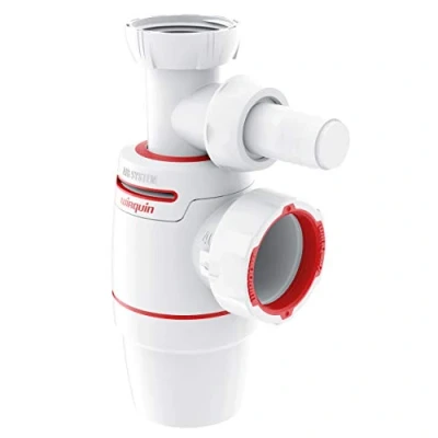Afbeelding van Wirquin 30723195 Neo Air spoelbaksifon ø40 mm zero lek met wasmachine stekker, wit
