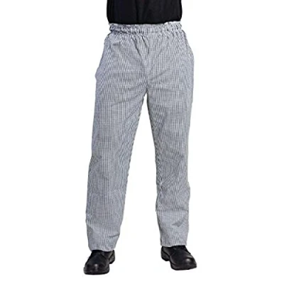 Afbeelding van Whites Vegas unisex koksbroek zwart wit geruit XS
