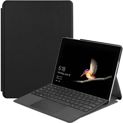 Afbeelding van Case2go Tablet Hoes geschikt voor Microsoft Surface Go Tri Fold Book Case Zwart