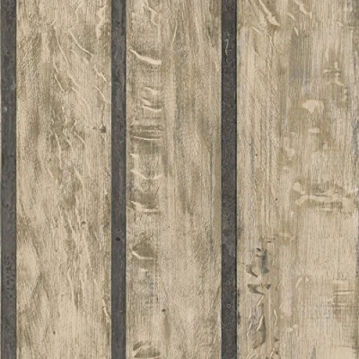 Afbeelding van Muriva Ltd J68207 12 rollen net als het houten wandbehang, beige, medium, set van stuks