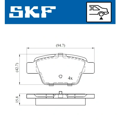 Afbeelding van SKF Remblokset VKBP 90315