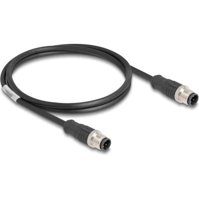 Afbeelding van Delock M12 Kabel D kodiert 4 Pin Stecker zu PVC 1 m HQ produ