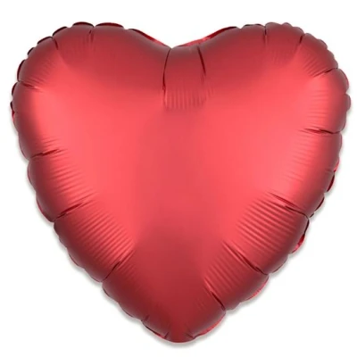 Afbeelding van Folieballon Hart Metallic Rood 45 cm