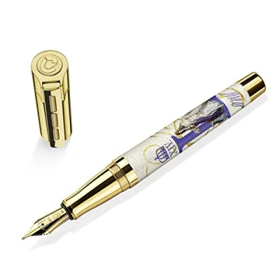 Afbeelding van J.S. Staedtler Ludwig XIV. vulpen, verguld, handgeslepen 18 kt. gouden veer, M, 9PT1LXIVM