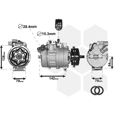 Afbeelding van Van Wezel Airco compressor 5800K087