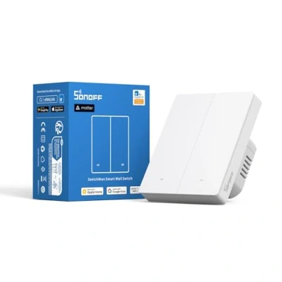 Afbeelding van SONOFF WiFi Smart Lichtschakelaar,Intelligente Wandschakelaar op afstand, M5 2C 80W 2 Weg